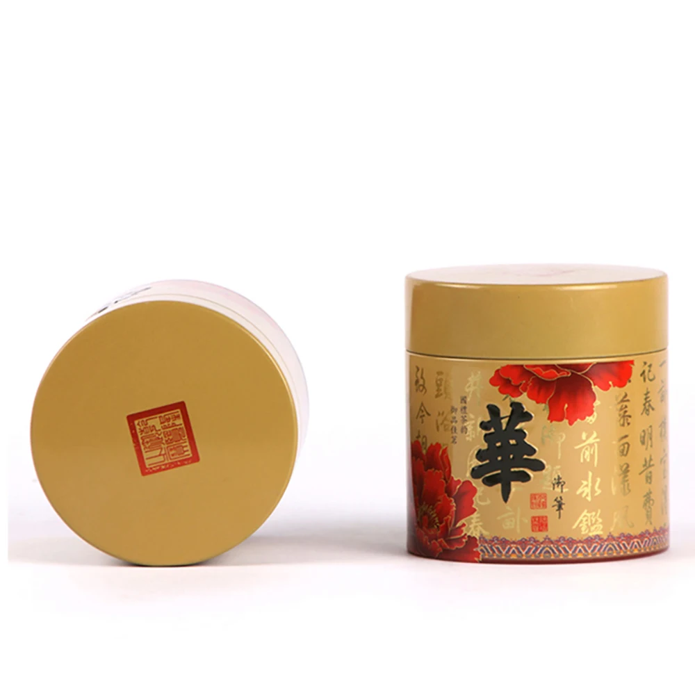 

Xin Jia Yi Packaging Floral Pattern Chinese Style Tea Metal Box Round Wholesale Storage Tin Boxes for Travel Gift Coins Cans