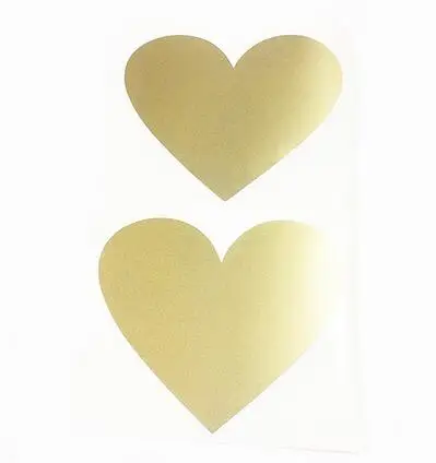 50 шт./лот милый сердце и круглый дизайн царапина наклейка для покрытия DIY Note стикеры Многофункциональные Декоративные наклейки - Цвет: 50pcs Golden heart