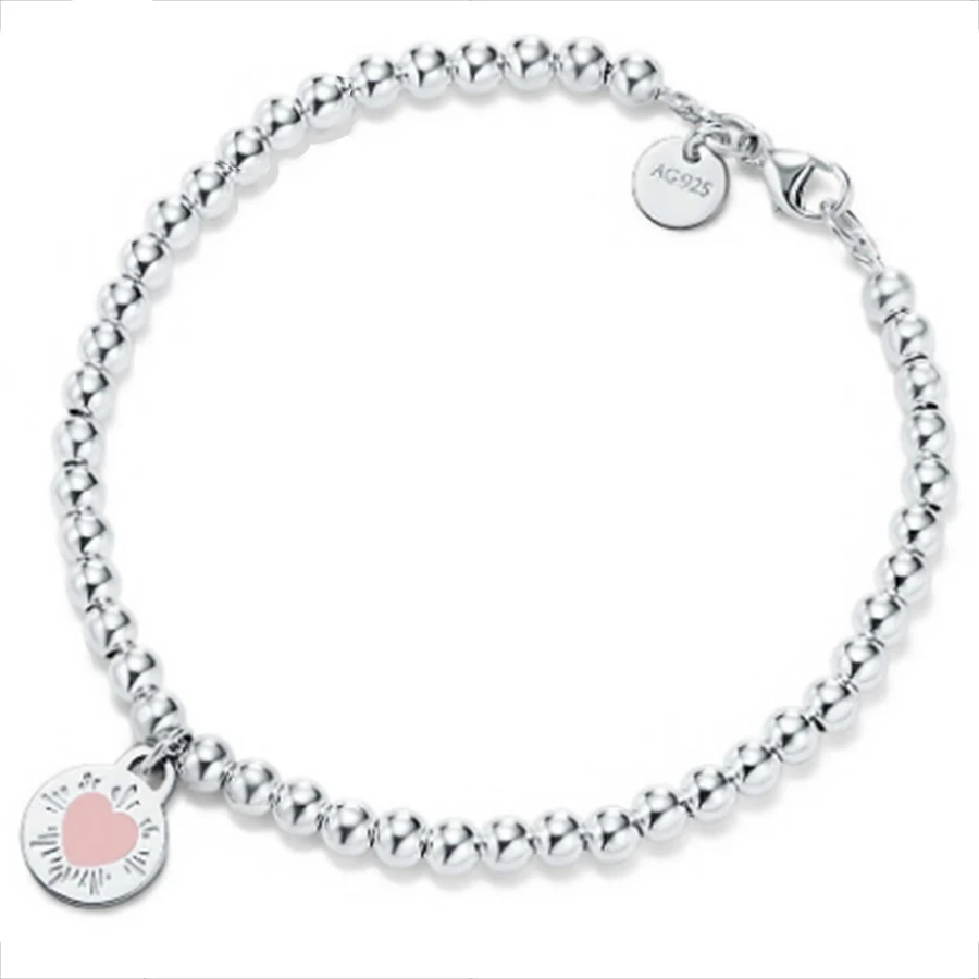 

Of Esterline 925 New Brand 1:1 Ms. Genuine Bracelet Bracelet In Shape Of Heart Talon Chain Charm Bracelet Bracelet Coupon Ball
