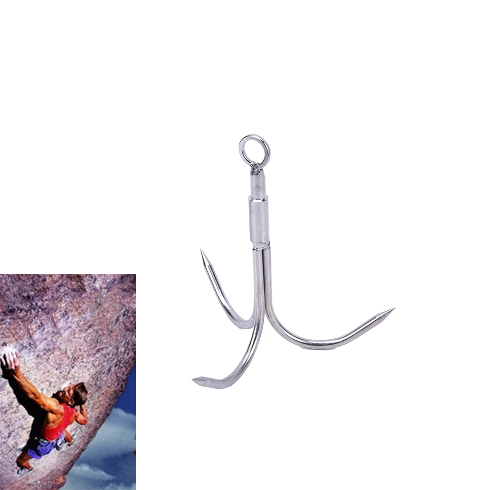 3-Claw Stainless Steel Outdoor Grappling Hook Climbing Claw 15x13.5x7cm FO 