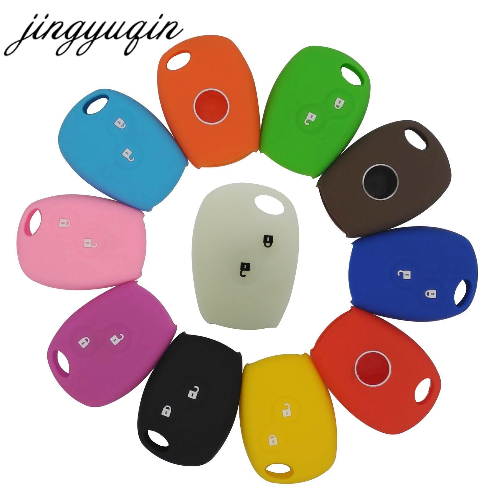 Силиконовый чехол для ключей jingyuqin Renault Megane Modus Лагуна Duster Logan DACIA Sandero Fluence Clio Kango Niaan