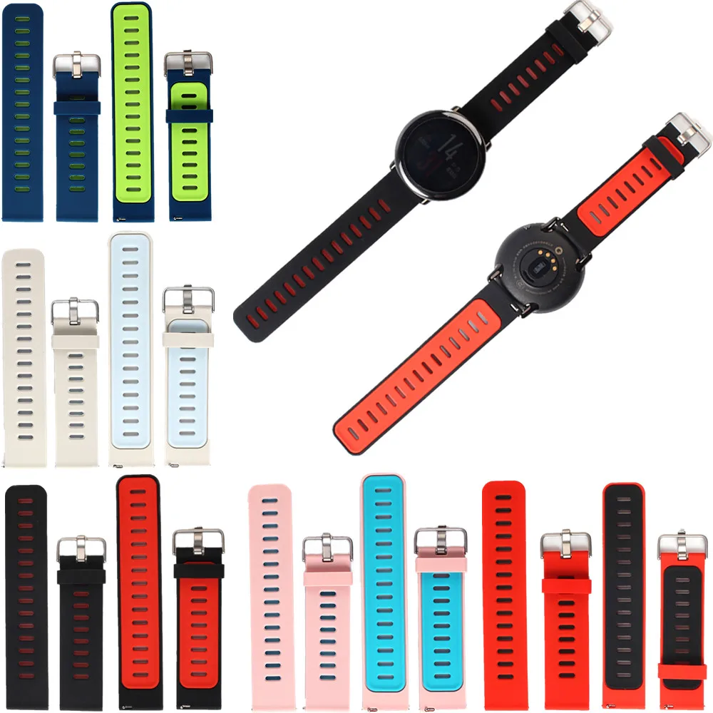 Сменный силиконовый ремешок для наручных часов браслет Xiaomi Huami AMAZFIT спортивный