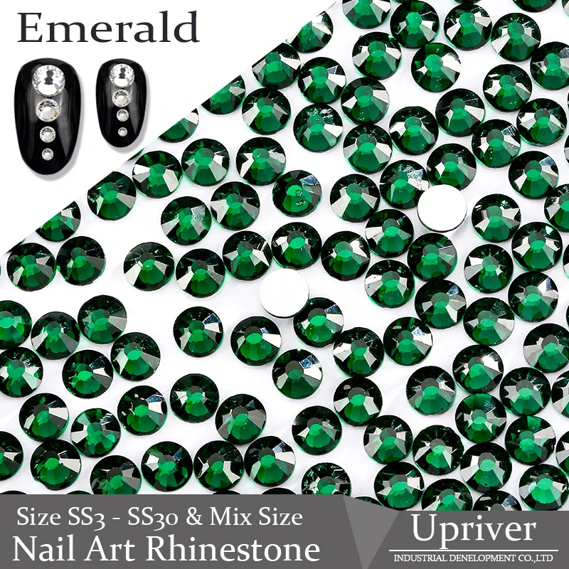 Reuver Emerald ss3 ss30 & Mix Размер более блестящие высококачественные Свободные Стразы для