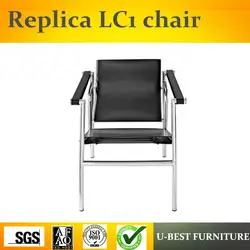 U-BEST CH144 Basculant LC1 стул, Le Corbusier стул кожаный каркас из нержавеющей стали LC1 стул