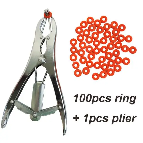 Details about   100 X Pig Cattle Sheep Tail Cutting Castration Rubber Rings Castration Circle 