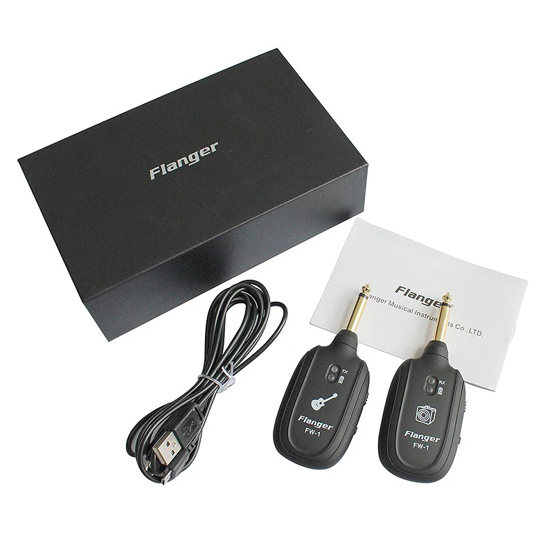 

Flanger FW1 Professional Uhf Wireless Electric Guitar Transmitter Receiver System Built-In Battery 30M Transmission Range
