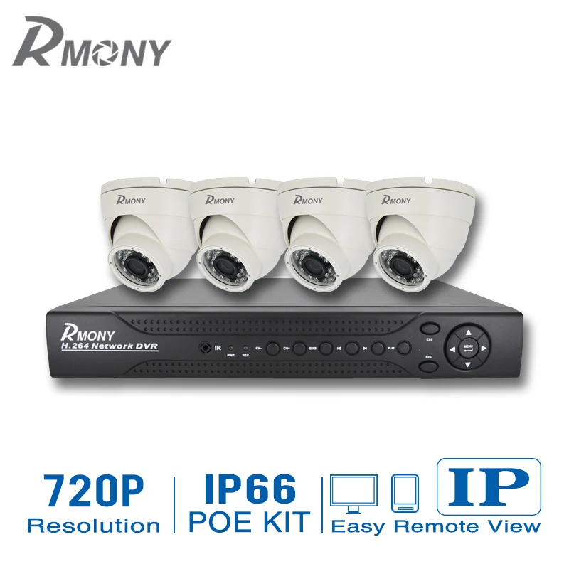 Главная surveillance kit день/ночь модель Ip-камера POE H.264 4 канала 1080 P NVR ONVIF IE CMS Xmeye