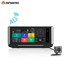 TOPSOURCE Pro Автомобильный видеорегистратор gps 3g/4G 6,8" Android 5,0 Автомобильная камера wifi 1080P видео регистратор dashcam видеорегистратор парковки мониторинг