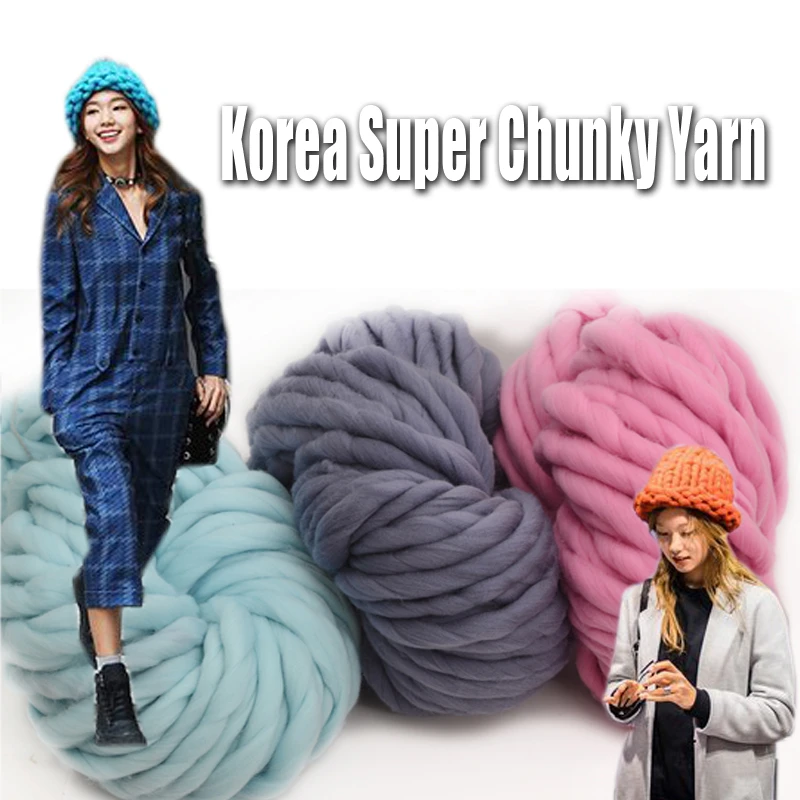 Buy Hot 250g Korea Super Chunky Wool Yarn For Knitting 