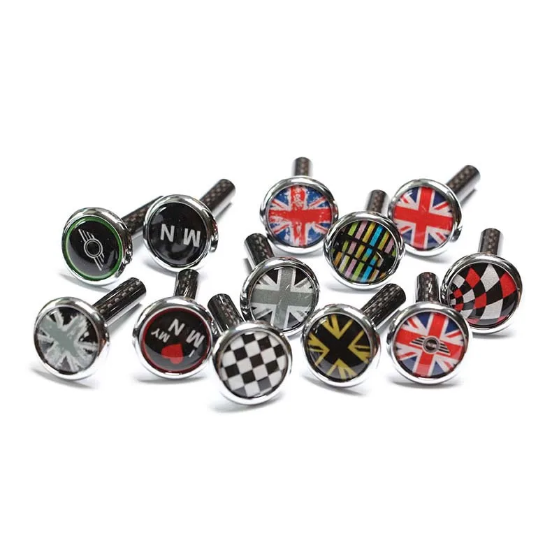 2pcs Auto Interior Door Lock Pin Cover Sticker Car Styling Accessories for BMW MINI COOPER JCW One+