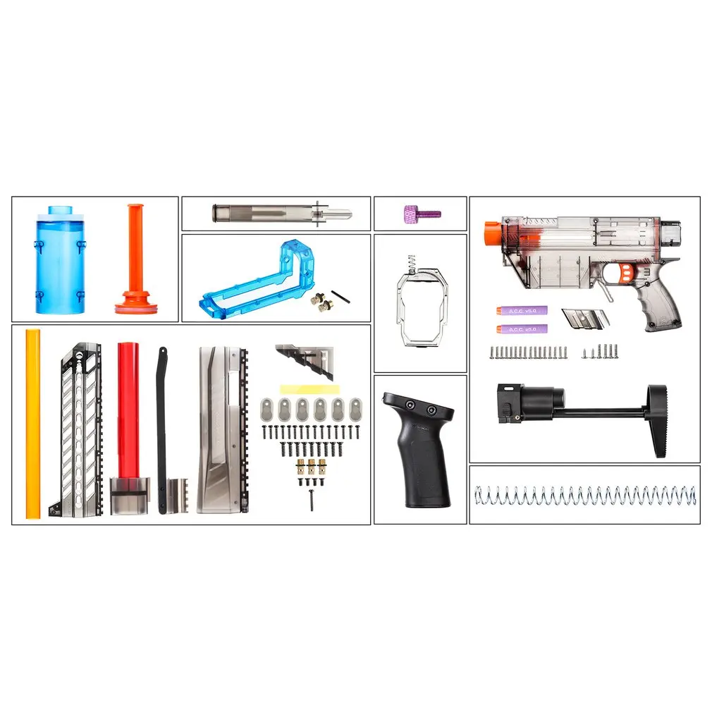 Рабочий YY-R-W007 W008/W009 RMCX стиль комплекты аксессуаров Набор для Nerf N-Strike Elite Stryfe Blaster A насос Комплект Аксессуары для Игрушечного Пистолета