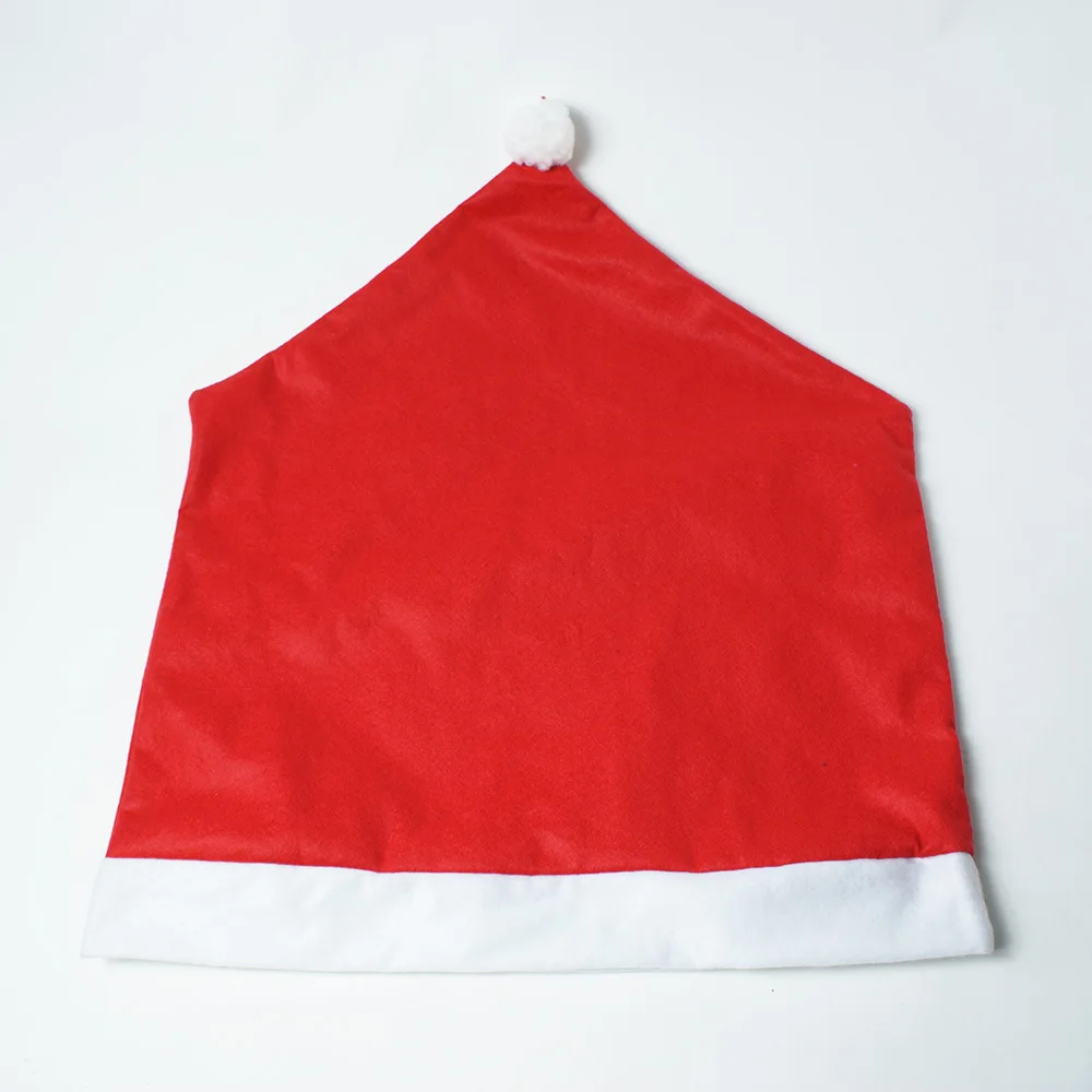 1 шт. Санта красная шляпа обеденные рождественские покрытия для стула украшения обеденный стул X-mas Кепка наборы Decoracion Navidad
