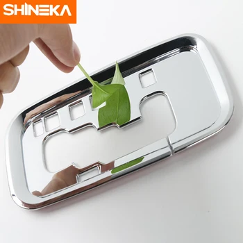 

SHINEKA Gear Shift Collar ABS Car Interior Gear Shift Panel Decoration Cover Stickers For Jeep Wrangler JK 2011-2017 Accessories