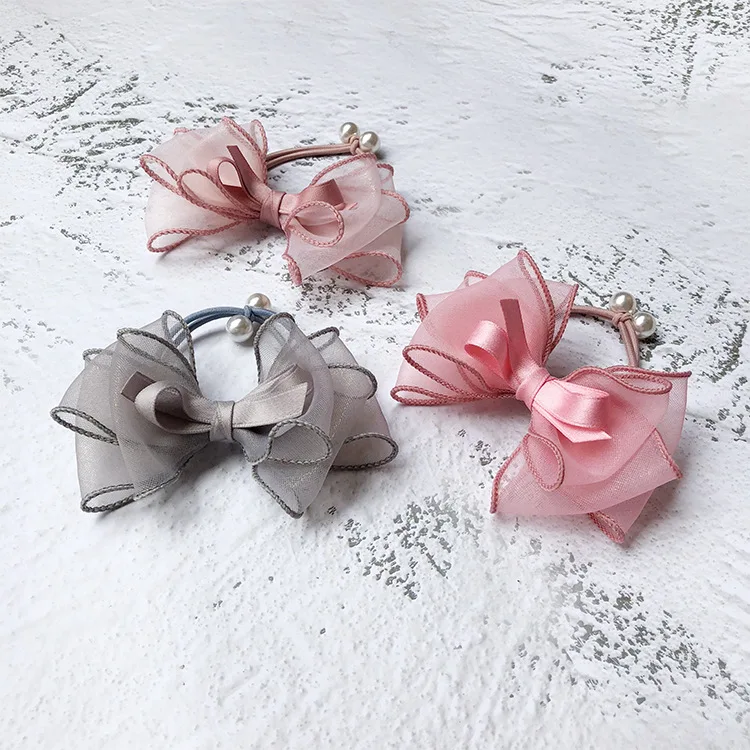 

Бутик 15 шт. модные милые марлевые Завязки для волос с бантом Однотонные эластичные повязки для волос повязка для волос для принцессы аксессуары для волос