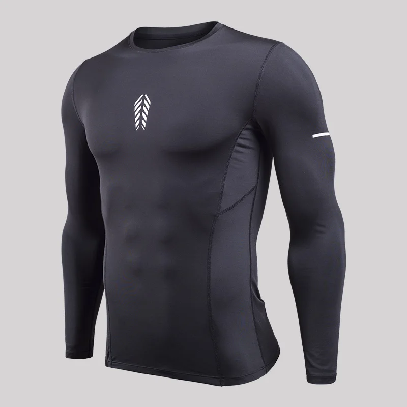 Men Fitness Long Sleeve T shirt Quick 