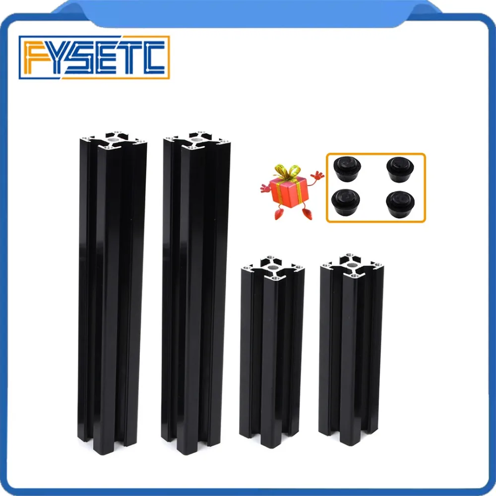 Perfil de aluminio negro para impresora 3D Haribo Edition Prusa I3 MK3, perfil de extrusión de aluminio 3030, 30x30, 1 Juego