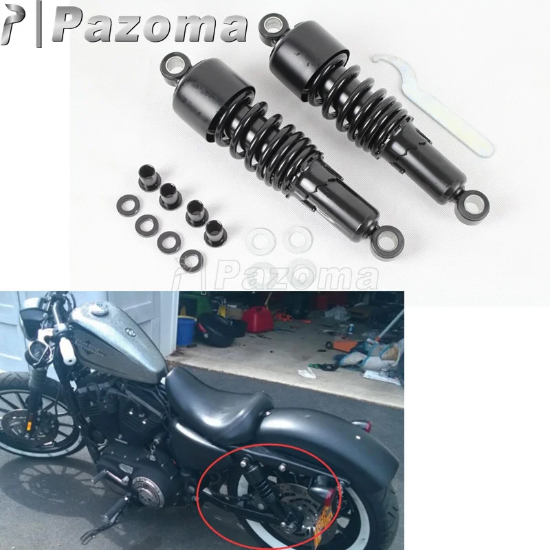 Motorbike Black Steel Slammer Lowering Kit 10.5" Shock Absorbers Custom