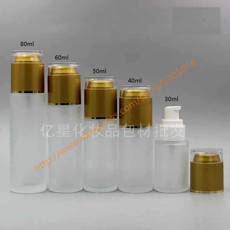 Download 30ml/40ml/50ml clear frosted Bottle With matte gold ... Yellowimages Mockups