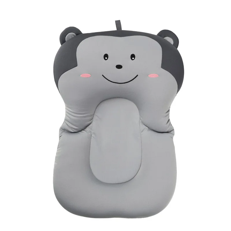Cartoon Baby Bath Mat Non-Slip Security Baby Bath Tub Newborn Bathtub Seat Infant Foldable Support Cushion Mat Baby Care Safety