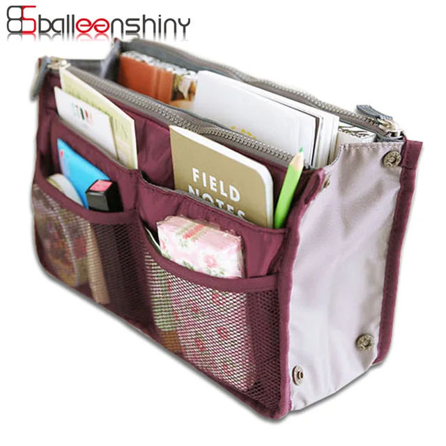 Balleenshiny Nylon Cosmetic Bag Travel Storage Easy Tidy Balleenshiny Nylon Cosmetic Bag Travel Storage Easy Tidy Suitcase Organizer Portable Makeup Container Divider Handbag