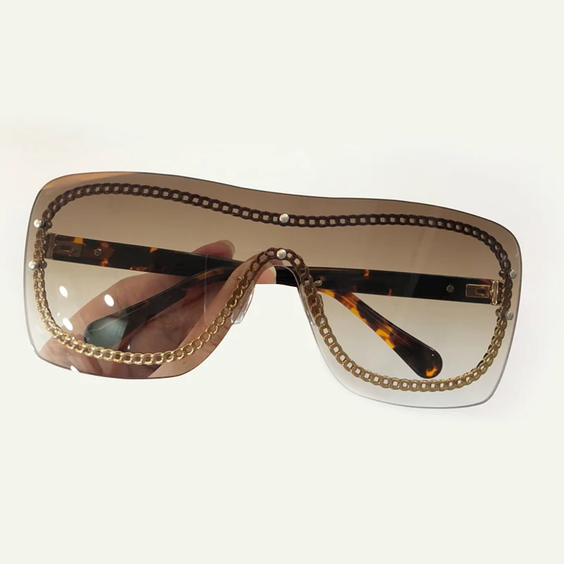 

Women Rimless Sunglasses High Quality Luxury Brand Designer Square Sunglasses Gradient Lens Sun Glasses Oculos De Sol Feminino