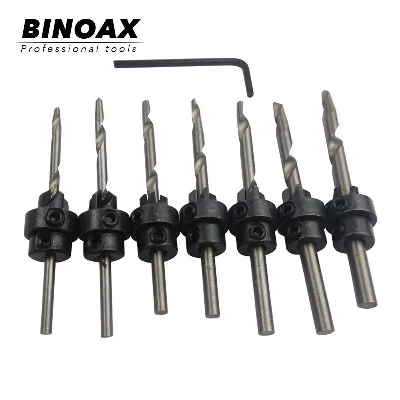 22pc Professional Countersink Drill Bit Set W// Wood Box