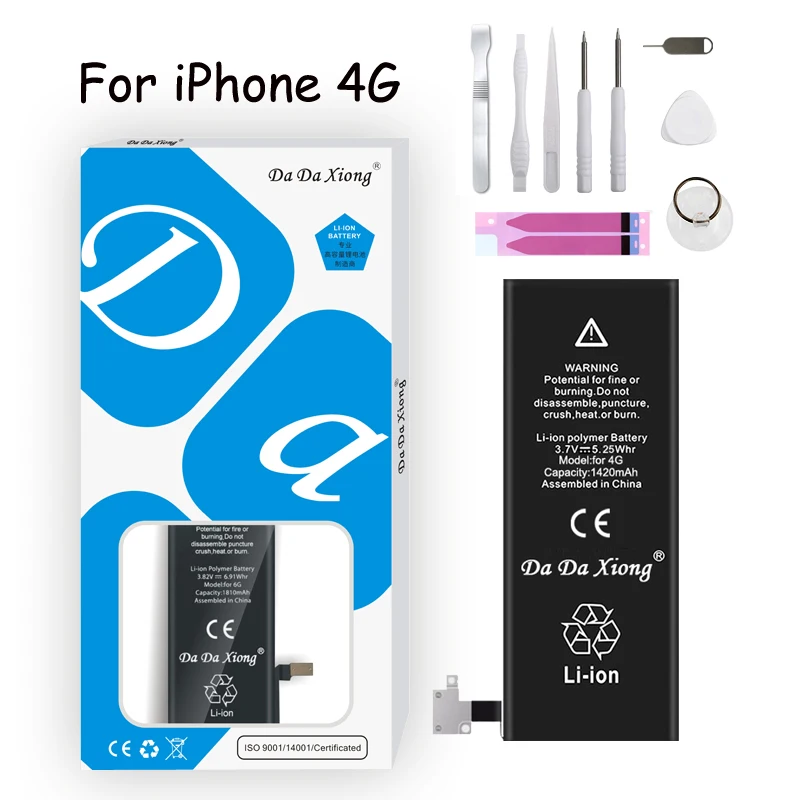 Оригинальный Da Xiong аккумулятор для iPhone 4 4G 1420mAh Оригинальные Литий-ионные запасные