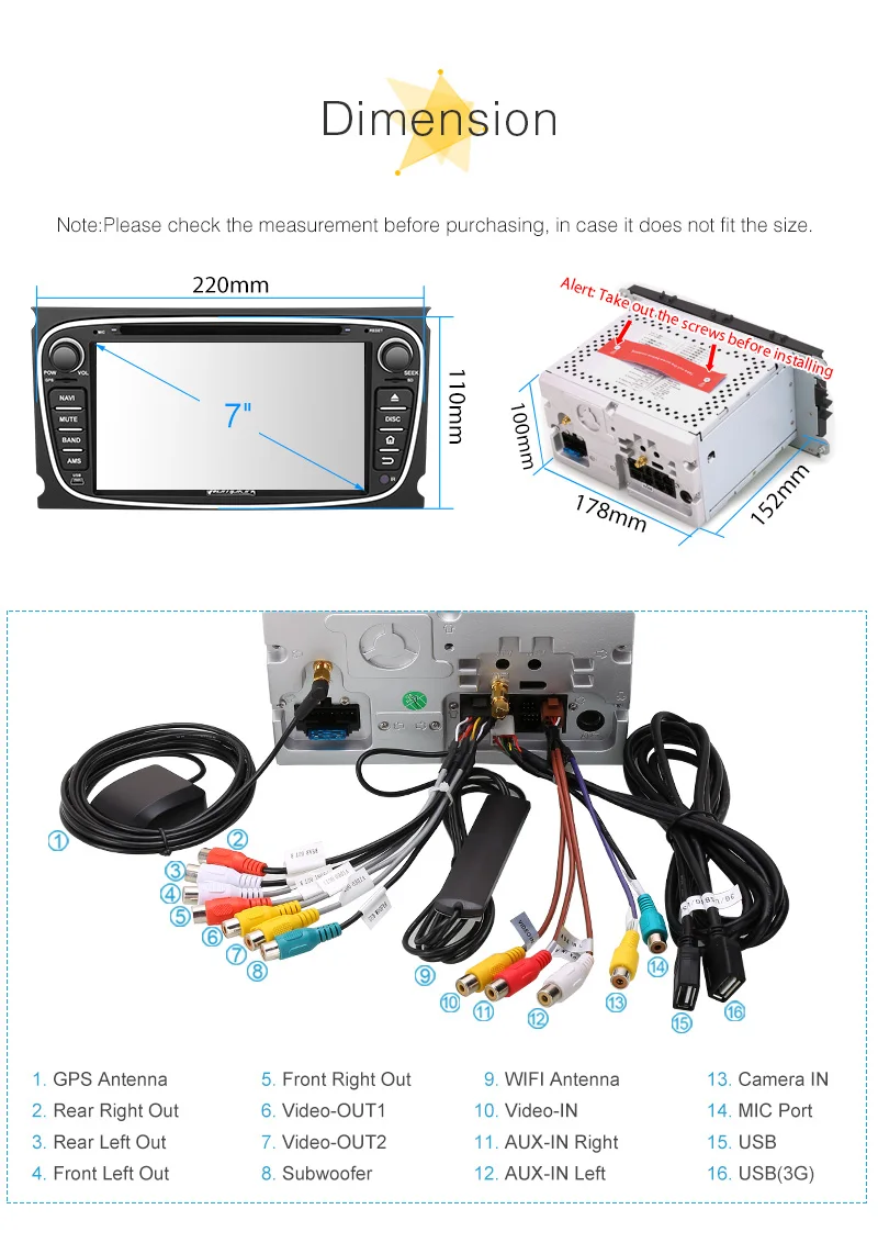 Flash Deal Pumpkin 2 Din 7"Android 8.0 Car DVD Player GPS Navigation Octa-core Car Stereo For Ford Mondeo/Focus Wifi OBD2 Fastboot Headunit 20