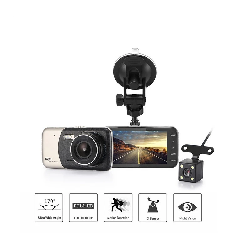 4 &quotips Автомобильный видеорегистратор FHD 1080 P камера велосипедная Запись вождения