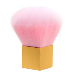 Маникюрный Инструмент для удаления пыли легко чистить розовый мягкий щеточка для чистки ногтей квадратная ручка розовая щетка