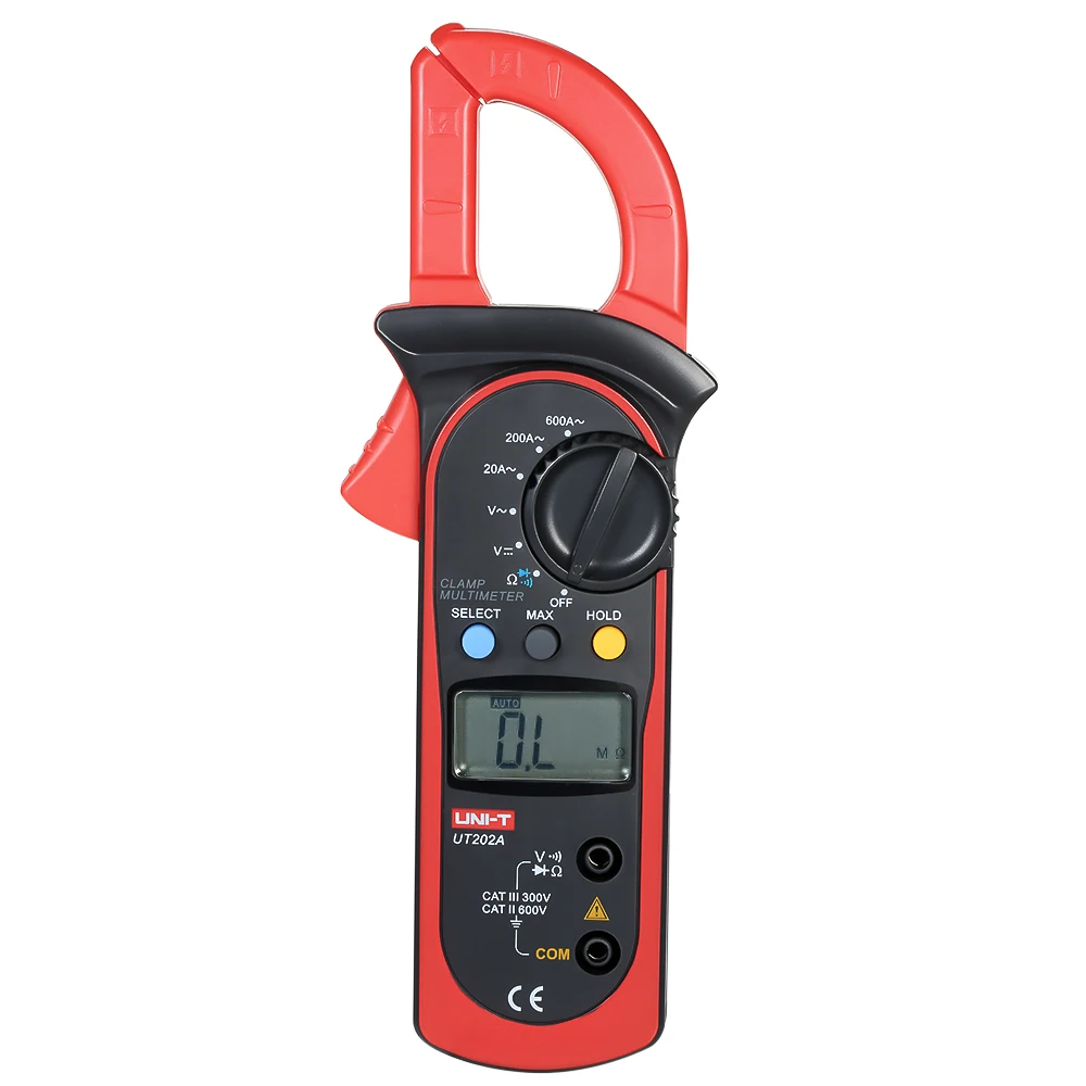 

UT202A Mini Current Pliers AC/DC Voltmeter AC Amperometric Clamp Meter Auto Range Digital Resistance Diode Tester ESR Meter
