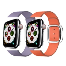 Кожаный ремешок для apple watch 4 5 Группа 44 мм 40 мм apple watch 42mm 38 мм, для iwatch, версия 3, 2, 1 браслет Современная застежка ремешок для часов