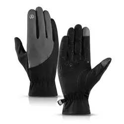 Теплые зимние велосипедные перчатки термосенсорный экран полный палец перчатки для верховой езды ветрозащитные теплые перчатки