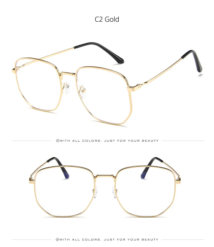 [EL Malus] Ретро Металлические очки с квадратной оправой синий свет блокирующие очки анти-синий радиационный объектив женские мужские золотые серебряные оттенки