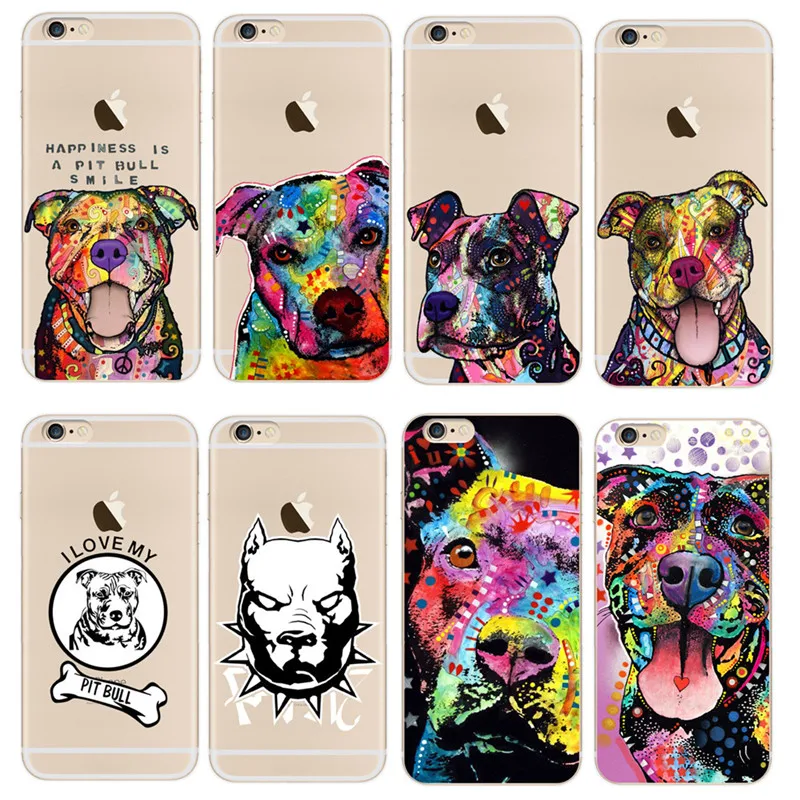 

Pitbull Soft TPU Case Ultrathin silicon Cover for iPhone X 8 7 6 6S Plus 5 5S SE Cute Animal Dog Coque For iPhone 6 Case Capa