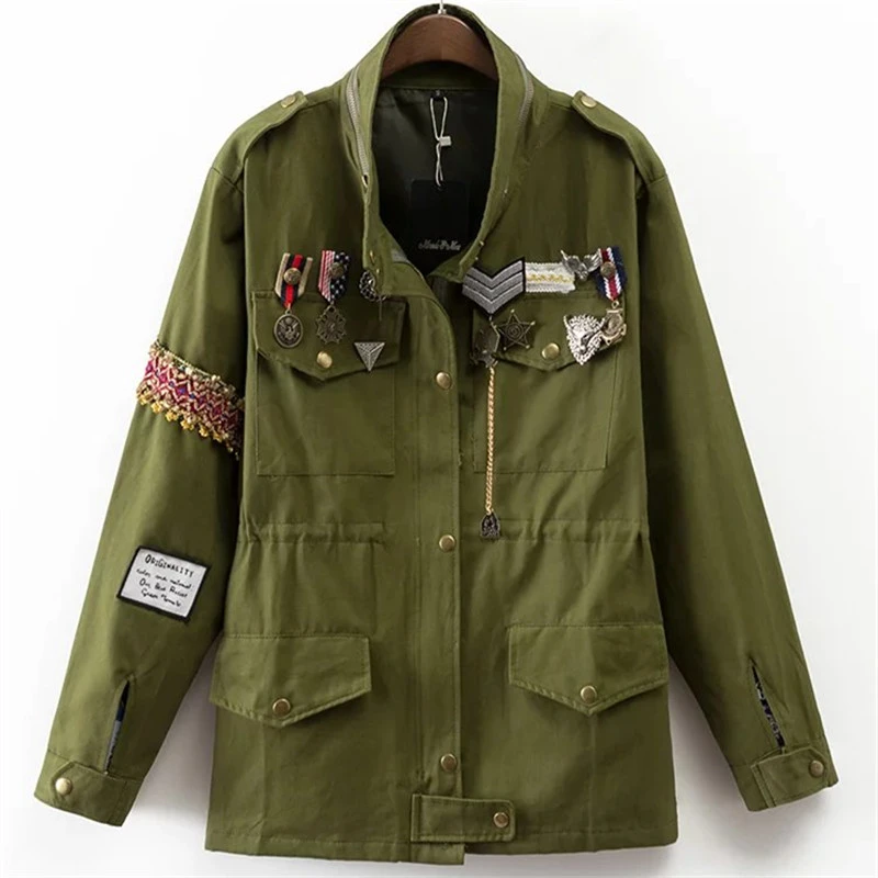 jaqueta bomber militar feminina