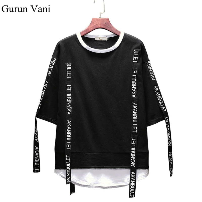 Shirt Long Webbing Design Men T Shirts 