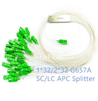 

SC APC fiber optical Splitter 32 Channels 1x32 LC , 2x32 Blockless Micro Type PLC Optical Fiber Splitter Splitter Mini Module