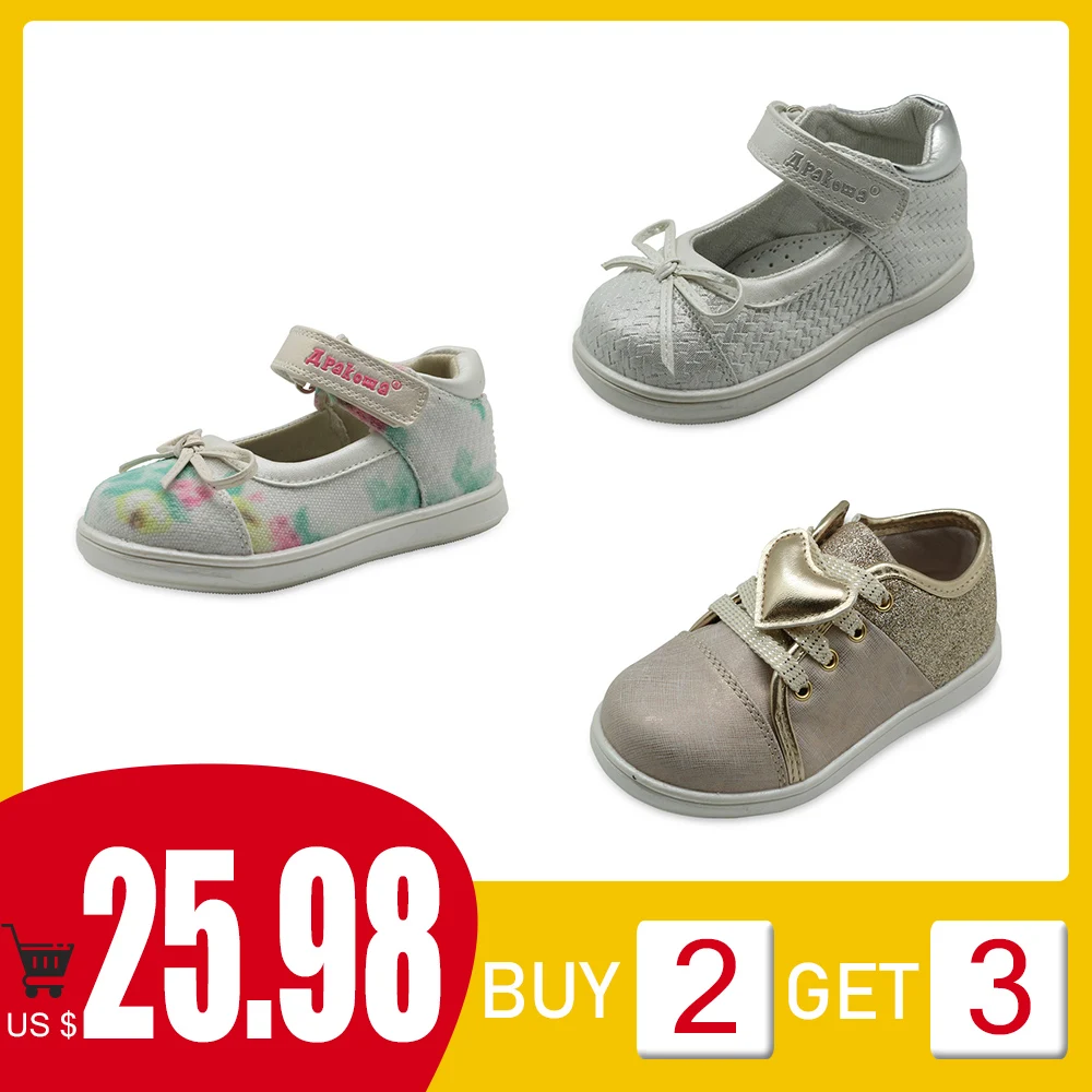 

Apakowa # Buy 2 Get 1 Free # Summer Fashion Girls Floral Sandals with Arch Support Toddler Kids Casual Shoes Low-top Sneakers