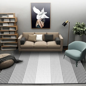 

Nordic Modern Abstract Black White Geometric Carpets For Living Room Carpet Bedroom Kids Room Study Soft Area Rugs Floor Mats