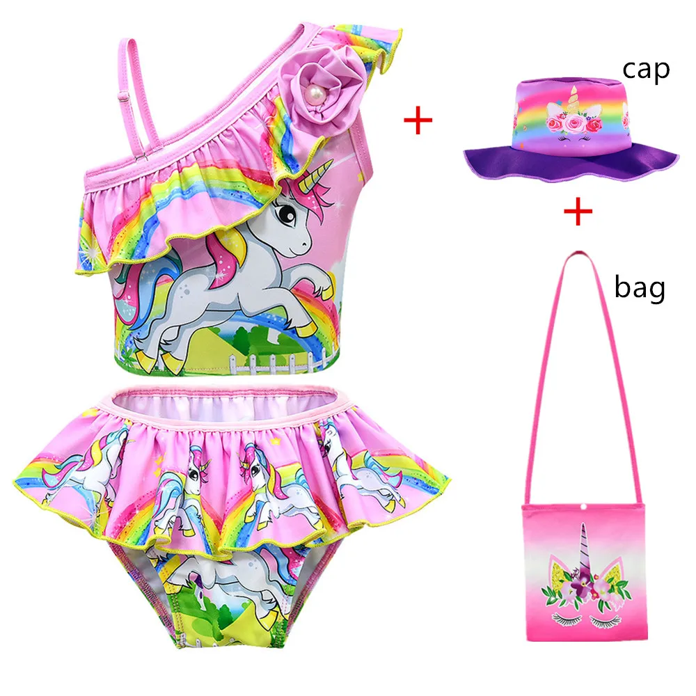 

2019 Child Kids Toddler Baby Girls unicorn One Piece or Two-Piece Swimming Swimwear Bathing LOL Swimsuit dolls Bikini set moana