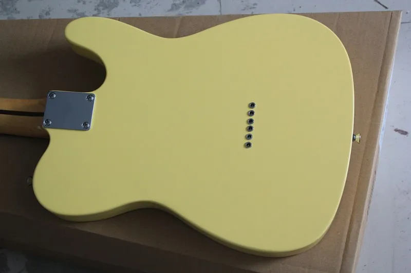 Фабрика custom shop новинка telecaster Желтое дерево кленовый гриф 6 струнная электрогитара