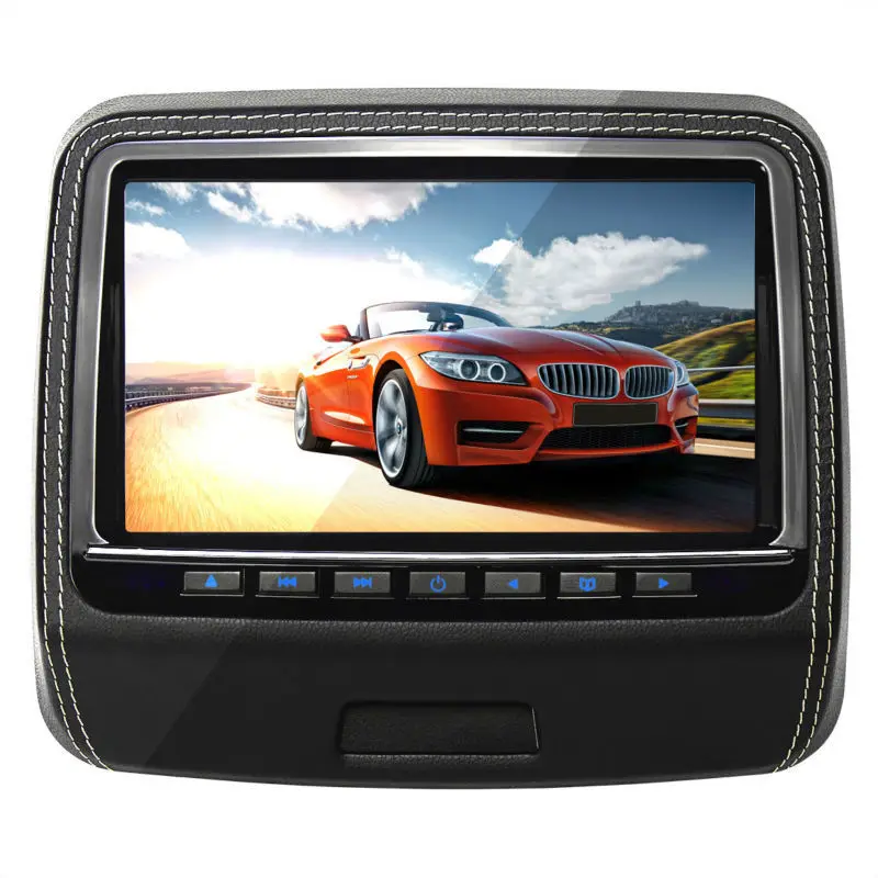 Автомобильный подголовник HD 800*480 9 дюймов TFT/ЖК-экран, портативный DVD-плеер с поддержкой USB/HDMI/RCA/IR/FM, 32-битный игровой пульт Автомобильный подголовник HD 800*480 9 дюймов TFT/ЖК-экран, портативный DVD-плеер с поддержкой USB/HDMI/RCA/IR/FM, 32-битный игровой пульт