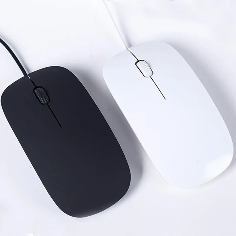 

Ultra thin USB2.0 wired optical mouse 1200dip 3 button Mice USB for Computer PC Laptop black white
