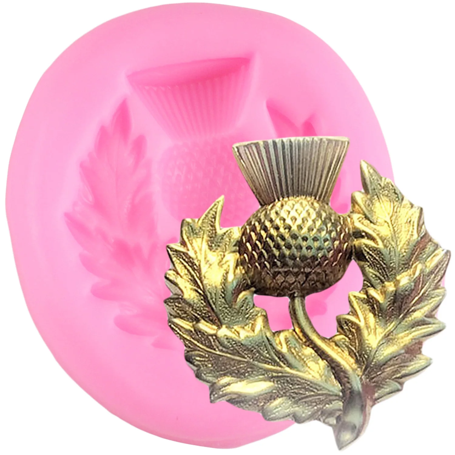 

Scottish Flower Silicone Mold DIY Sugar Craft Fondant Molds Cake Baking Decorating Tools Chocolate Candy Clay Moulds