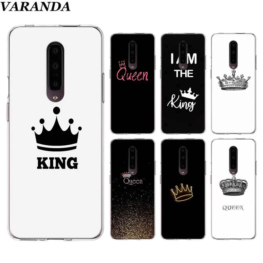 buy Queen amp; King couple princess Silicone Soft Case for Oneplus 7 7 Pro 6 5T 6T Cover Case for Oneplus 7 7 Pro TPU Case