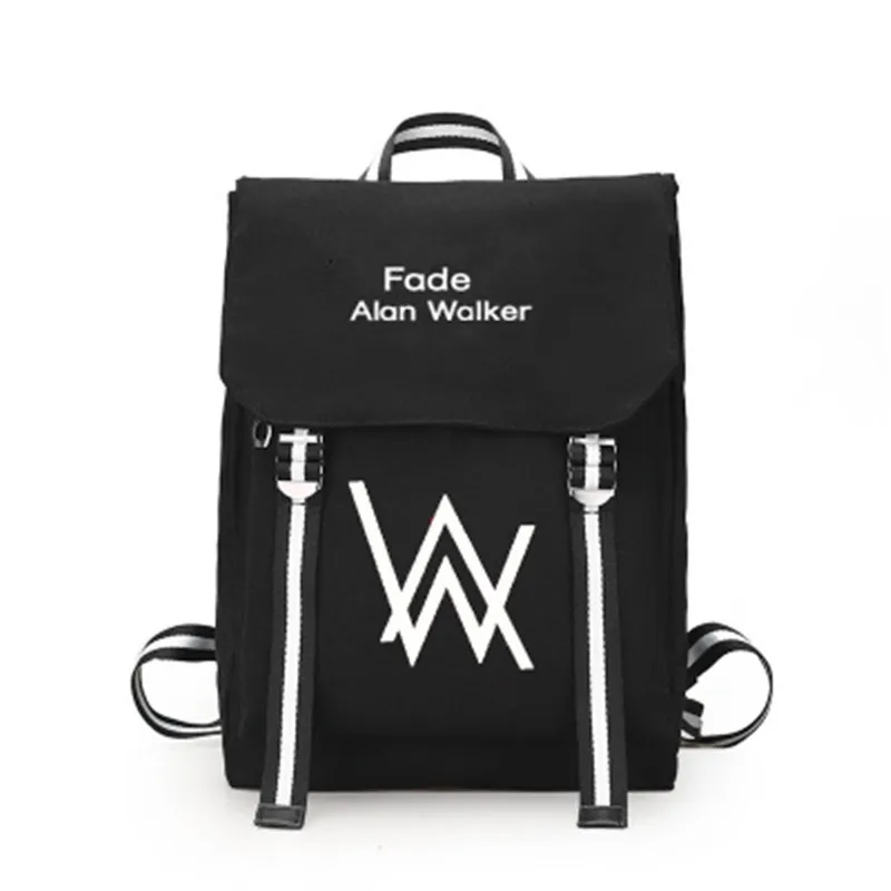 

Pink Music DJ Alan Walker Faded Backpack Bag Boys Printing Women Hip School Zipper Canvas Laptop Bags