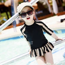 Модная летняя одежда для купания для девочек; милый купальный костюм для девочек; Солнцезащитная одежда для серфинга