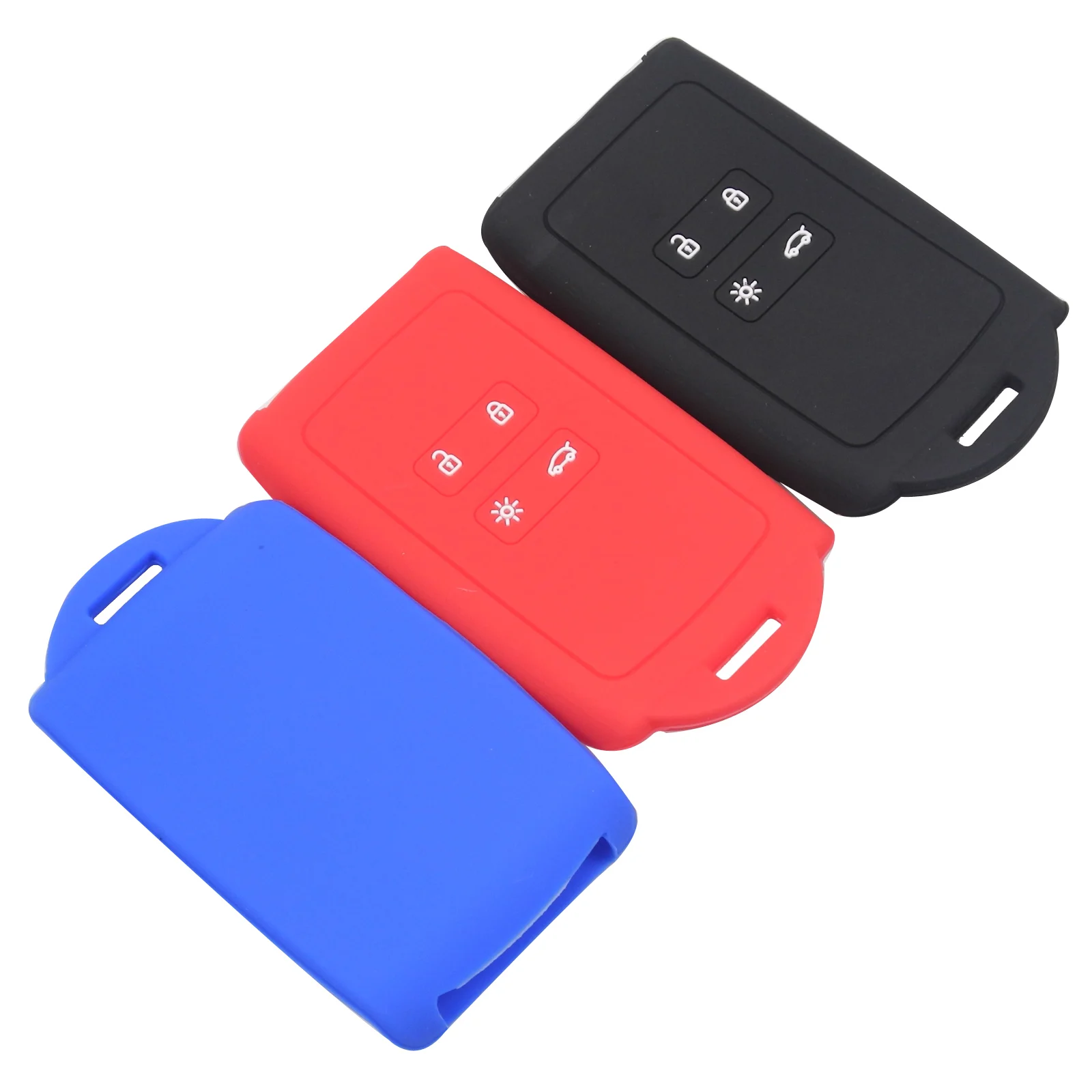 Keyforkess Set di chiavi per auto in Silicone per Renault Koleos Kadjar Megan 2016-2017 custodia protettiva per portachiavi a distanza -