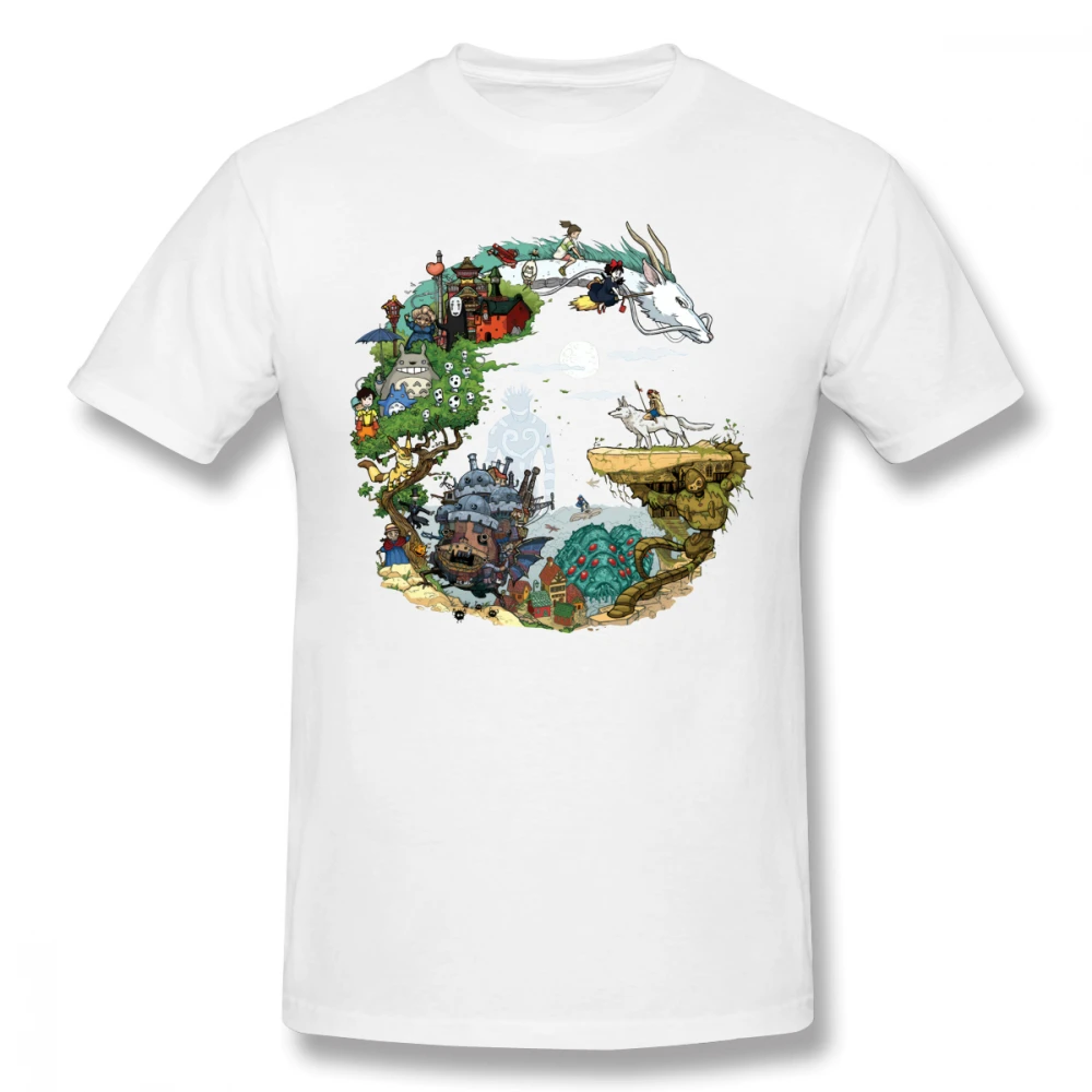 

hayao miyazaki T Shirt hayao miyazaki anime T-Shirt Short-Sleeve 100 Percent Cotton Tee Shirt Funny Streetwear Graphic Tshirt